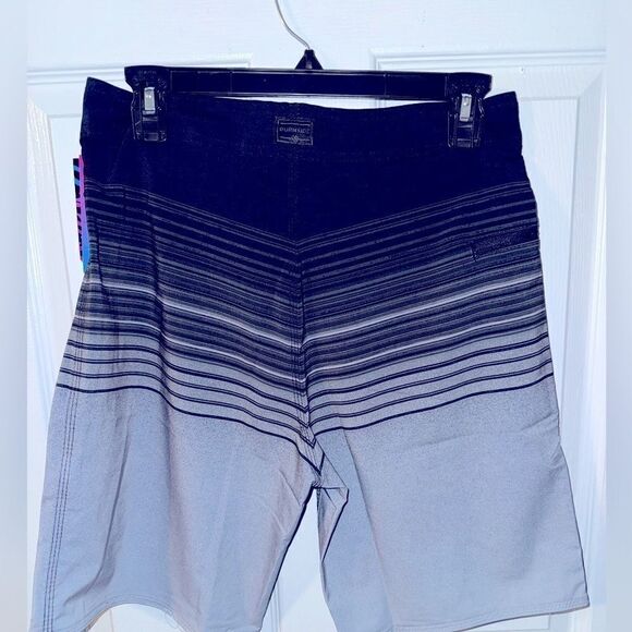 Men Board Shorts Gray - Quick Drying Swim Trunks Size 28 NWT - Picture 3 of 5